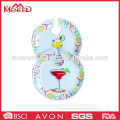 Unbreakable hotel use bargain price wine glass holder plate